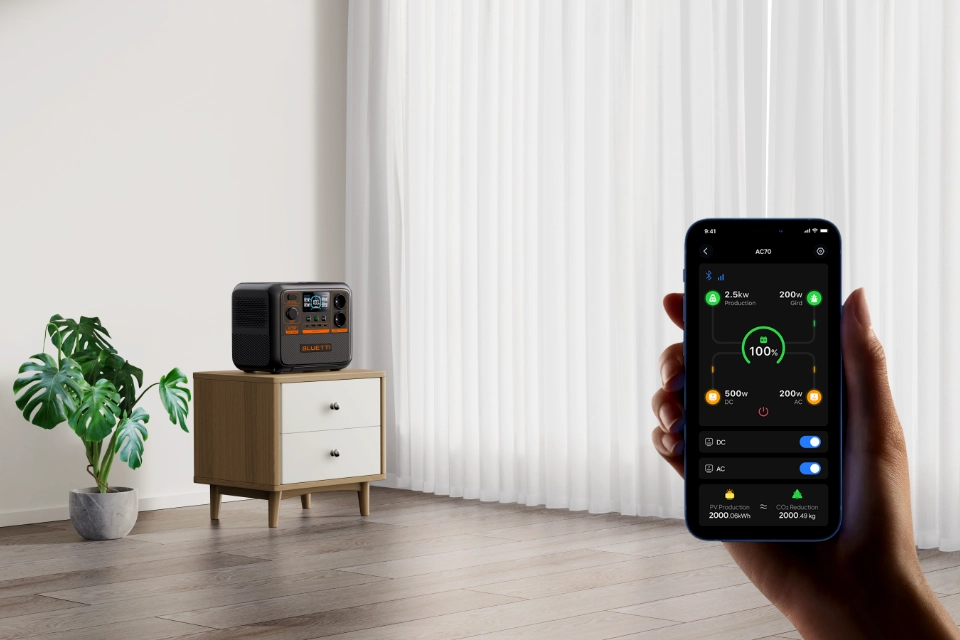 Regulacja SOC przez aplikację BLUETTI
