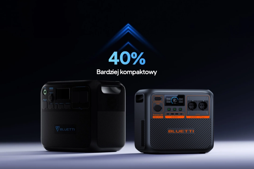 BLUETTI Premium 200 V2 40% Bardziej Kompaktowa