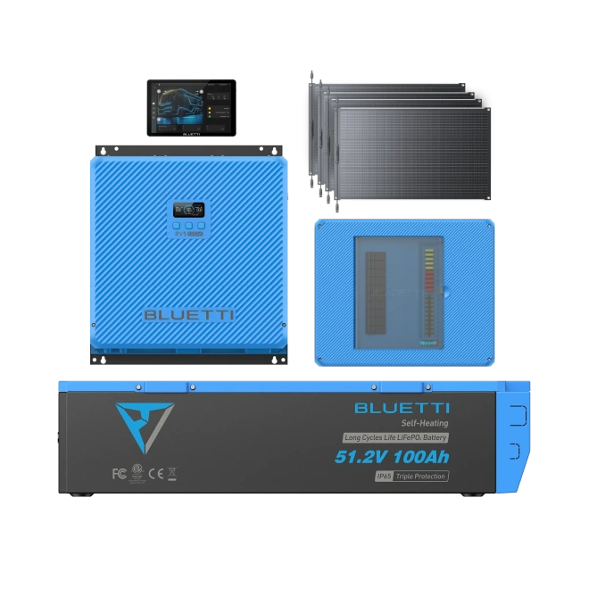 System zasilania do kampera BLUETTI RV5 + B4810 + Epanel + Epad + PV100 FX (x4)