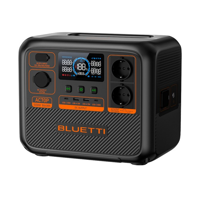Stacja zasilania BLUETTI AC70P | 1000W 864Wh