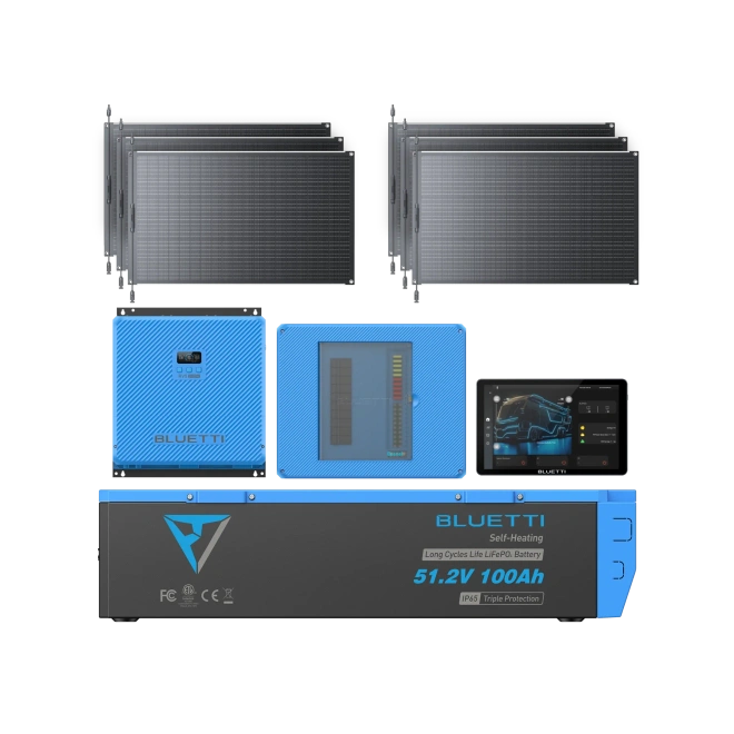 System zasilania do kampera BLUETTI RV5 + B4810 + Epanel + Epad + PV100 FX (x6)