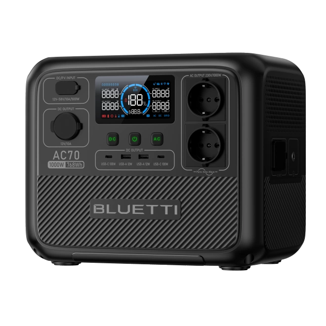Stacja zasilania BLUETTI AC70 | 1000W 768Wh