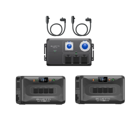 Magazyn energii BLUETTI Apex 300 (x2) + Hub A1 (2 kable)